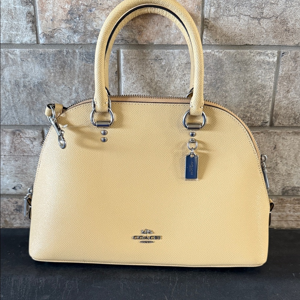 NWT COACH Soft Yellow Katy Satchel